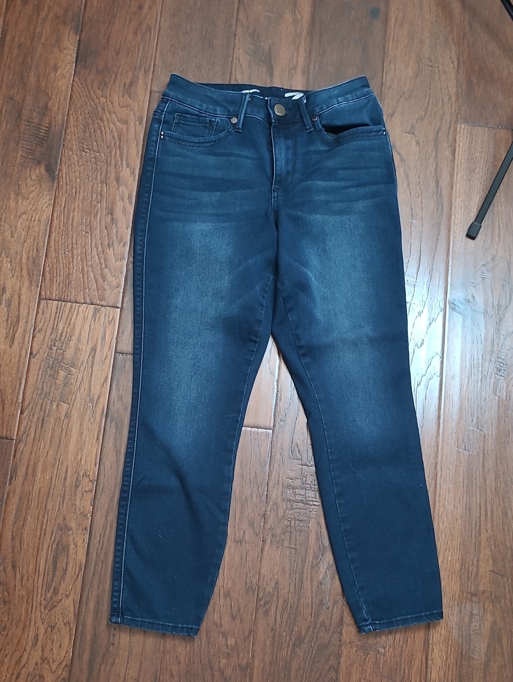Seven7 Dark Blue High-Rise Ankle Skinny Jeans size 4